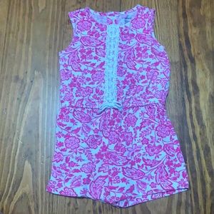 12 Months Pink Floral Romper